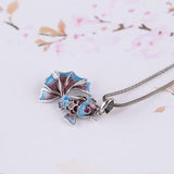 Cloisonne Pendant Female S925 Sterling Silver Retro Chinese Temperament