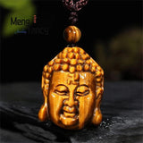 Tiger's Eye Lucky Bag Ruyi Pendant Necklace
