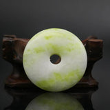 Lantian Jade Button Pendant Necklace Green Lady's Boutique J