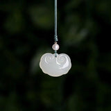 Jade Ruyi Agate Keychain Chalcedony Car Accessories Phone Charm Women Key Holder