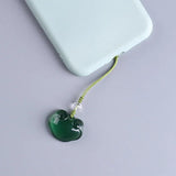 Jade Ruyi Agate Keychain Chalcedony Car Accessories Phone Charm Women Key Holder