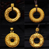 Chinese culture Ping'an buckle pendant silver jewelry