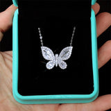 925 Sterling Silver Butterfly Pendent Necklace for Women