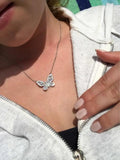 925 Sterling Silver Butterfly Pendent Necklace for Women