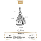 925 Sterling Silver Chinese Zongzi Charm Pendant DIY Jewelry DZ450