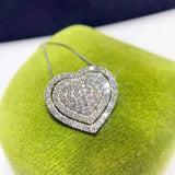 S925 Silver Heart Pendant Long Chain Necklace for Women