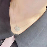 S925 Silver Heart Pendant Long Chain Necklace for Women