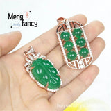 Chalcedony Ruyi Abacus 925 Silver Pendant Charms Jade Fine Jewelry
