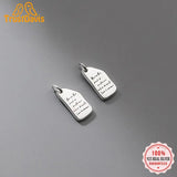 TrustDavis 925 Sterling Silver Letter Geometry Charm Pendant DIY Necklace