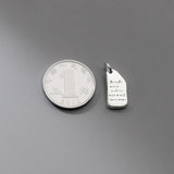 TrustDavis 925 Sterling Silver Letter Geometry Charm Pendant DIY Necklace