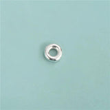 TrustDavis 925 Sterling Silver Beads Circle Charm Separator Beads