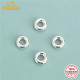 TrustDavis 925 Sterling Silver Beads Circle Charm Separator Beads