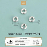 TrustDavis 925 Sterling Silver Beads Circle Charm Separator Beads