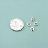 TrustDavis 925 Sterling Silver Beads Circle Charm Separator Beads