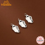 Trustdavis 925 Silver Geometric Charm Pendant DIY Necklace