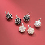 TrustDavis Flower Pendant 925 Sterling Silver Women's Jewelry