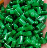 5pc Natural Green Jade Barrel Beads Pendants Large Hole DIY Jewelry