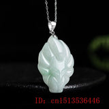 Natural Emerald Jade Light Green Nine Tailed Fox Necklace Pendant