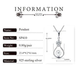 925 Silver Zircon Pearl Water Drop Pendant SP410SB