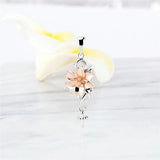 925 Silver Flower Women Pendant Necklace Sterling Silver Valentine Gift
