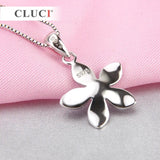 Sterling Silver Plumeria Flower Charm Pendant for Jewelry Making
