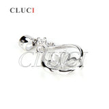 925 Silver Flower Necklace Pendant Jewelry with Pearl Mounting SP077SB