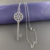 925 Silver Key Pendant Necklace For Women Gift