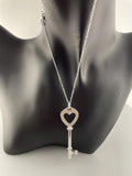 925 Silver Key Pendant Necklace For Women Gift