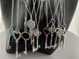 925 Silver Key Pendant Necklace For Women Gift