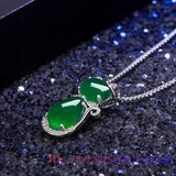Jade Cat Pendant Hetian Chalcedony Charm Necklace 925 Silver