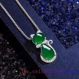 Jade Cat Pendant Hetian Chalcedony Charm Necklace 925 Silver