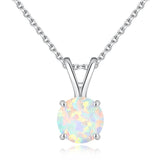 925 Silver Fire Opal Pendant for Women