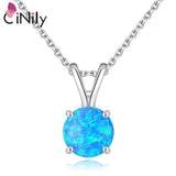 925 Silver Fire Opal Pendant for Women