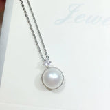 ZHBORUIN Freshwater Pearl Pendant Necklace