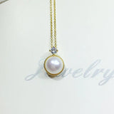 ZHBORUIN Freshwater Pearl Pendant Necklace