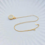 Hetian Jade Mirror Pendant S925 Sterling Silver Vintage Jade Necklace