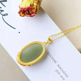 Hetian Jade Prosperous Necklace S925 Sterling Silver Goldfish Lucky Ingot