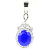 Lovely Red Ruby Green Emerald Sapphire CZ 925 Silver Pendant
