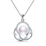 Freshwater Pearl Necklace 925 Silver Zircon Pendant Jewelry Women