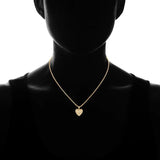 14K Filled Heart Pendant Micro Pave AAAA CZ Wedding Necklace