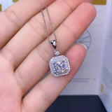 2ct Moissanite Pendant Real Filled Wedding Pendants Necklace For Women