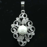 Silver CZ Pearl Jewelry Set for Sister