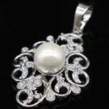 Silver CZ Pearl Jewelry Set for Sister