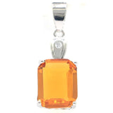 Eye-Catching Green Peridot Citrine CZ Silver Pendant