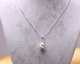 925 Silver Pearl Pendant Necklace 18 inch Chain Statement Necklace For Women