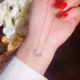925 Silver Lab Diamond Pendant Charm Wedding Necklace