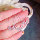925 Silver Lab Diamond Pendant Charm Wedding Necklace