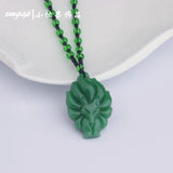 Agate Chalcedony 9 Tailed Fox Necklace