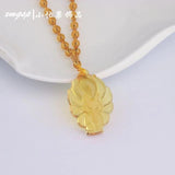 Agate Chalcedony 9 Tailed Fox Necklace