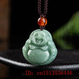 Handcarved Jade Little Buddha Guanyin Necklace Pendant